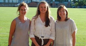 Members of the Yorkshire Rows all female Atlantic rowing crew with Harrogate Ladies’ College Sport Prefect, Alexandra Skinner