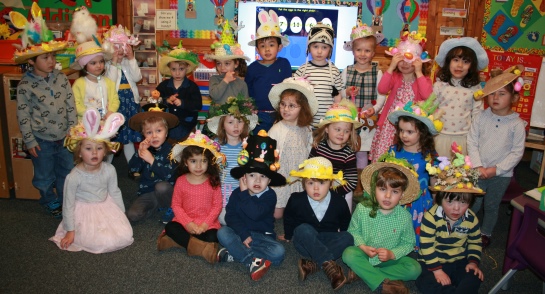 Bankfield Pre-Prep children display their Easter Bonnets