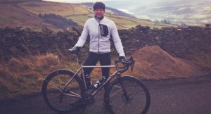 Mr Greenhalgh trains for his solo cycle challenge to raise money for St Michael's Hospice