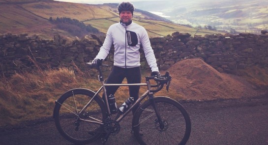 Mr Greenhalgh trains for his solo cycle challenge to raise money for St Michael's Hospice