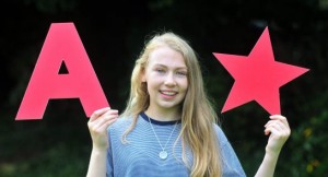 Emma Stanley celebrates a clean sweep of A*-A grades in her GCSEs