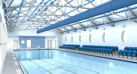 Artist’s impression for the re-developed Swimming Pool Complex at Harrogate Ladies’ College