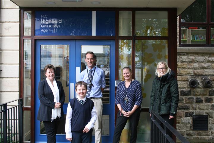 Ralph with his teachers at Highfield