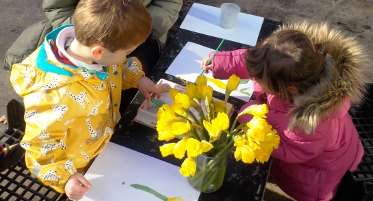 a foretaste of spring - painting daffodils