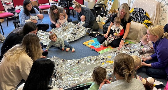 Parents and babies at Baby Highfield