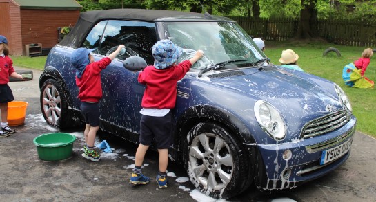 Foundation turn the garden into a car wash