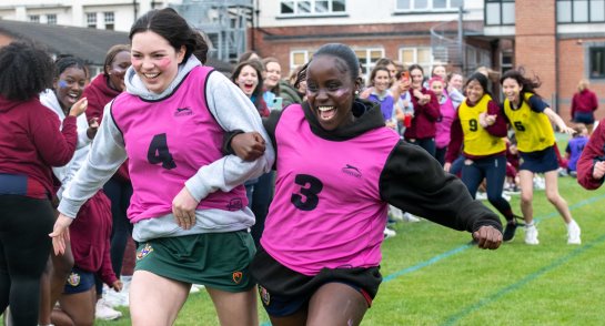 Harrogate Ladies' College Sports Day three-legged race