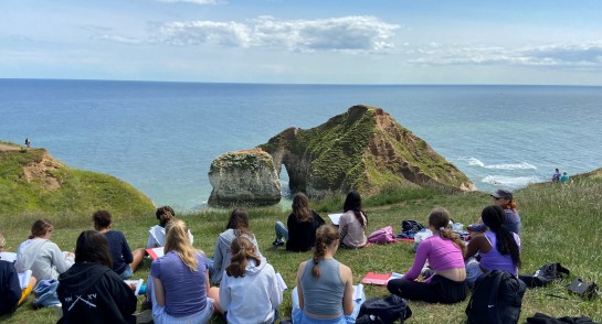 Lower School pupils visit Flamborough Head during Trips & Activities Week where the take on numerous activities including sketching the High Stacks