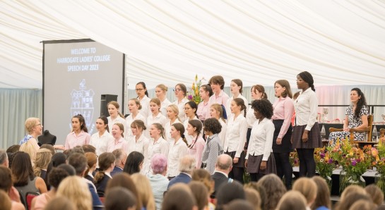 Harrogate Ladies’ College Chapel Choir perform at the school’s annual Speech Day