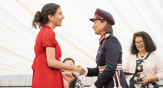 Lord Lieutenant of North Yorkshire, Mrs Johana Ropner awards prizes to students at Harrogate Ladies’ College Speech Day 2023