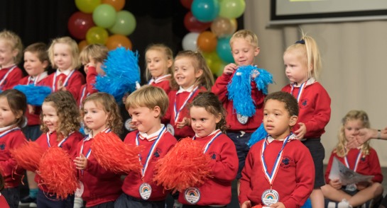 Transition pupils at Highfield Pre-School perform at their end-of-year celebration