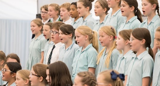 Highfield Prep School Senior Choir performing at the school’s annual Speech Day & Prizegiving