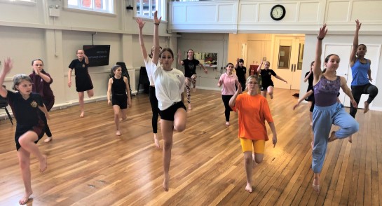 Pupils at Harrogate Ladies' College dance together at the extracurricular HLC Dance Company.