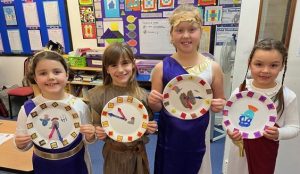 Prep 3 dressed up as Romans for Roman Day
