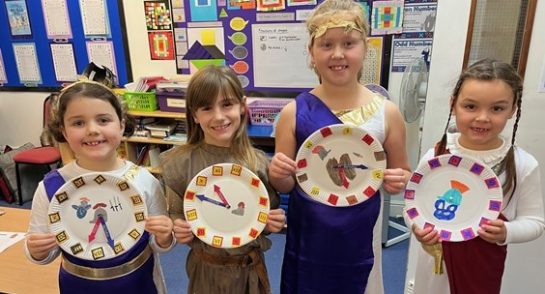 Prep 3 dressed up as Romans for Roman Day