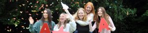 Harrogate Ladies' College pupils celebrating A-Levels