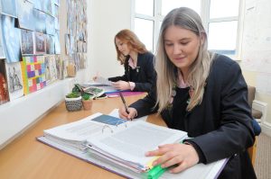 Harrogate Ladies' College pupils preparing for their A Level exams