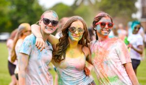 Harrogate Ladies' College pupils enjoy the annual Colour Run.