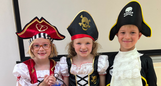 Prep 2 at Highfield Prep School dressed as pirates for their annual Pirate Day!