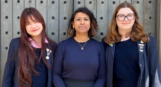 Anya, Dr Kirby and Tamara will represent Harrogate Ladies' College at the 2025 TeenTech Awards in London.