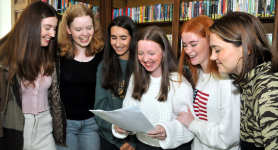 Harrogate Ladies' College pupils on A Level Results Day