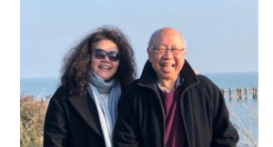 Joanna Fox, Principal of Harrogate Ladies' College (Duchy College) and her father, Jonasa.