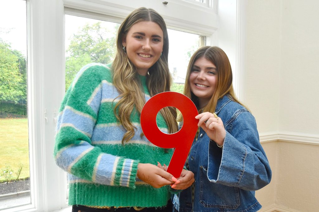 Scarlett and Tilly celebrate their fantastic achievements on GCSE results day